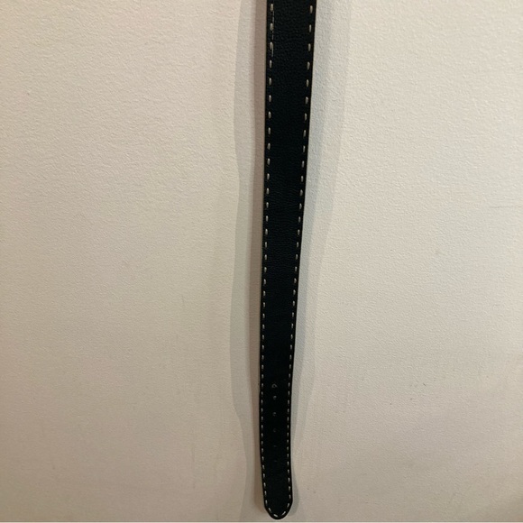 FOSSIL Leather White  Stitching Classic Vintage Look and Feel Belt - Picture 7 of 15